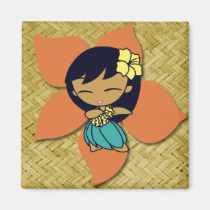 Imanes del chica de Hula de las mieles de la