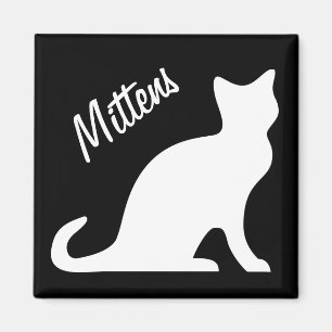 Imanes del gato con su nombre del animal de