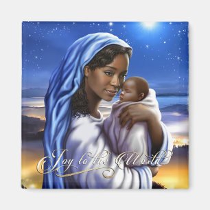 Imanes del navidad de Madonna del afroamericano