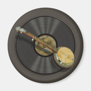 Imanes del refrigerador de la música del banjo