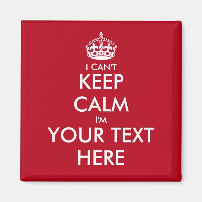 Imanes divertidos de refrigerador | no puedo mante (Frente)