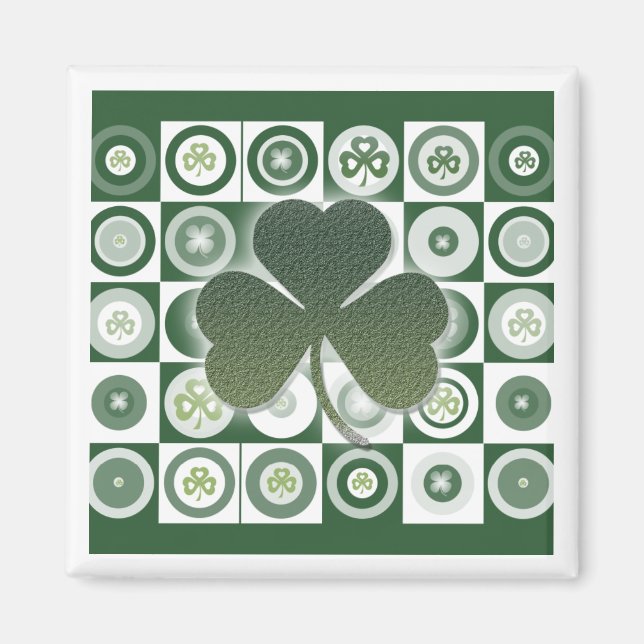 Imanes irlandeses de shamrock (Frente)