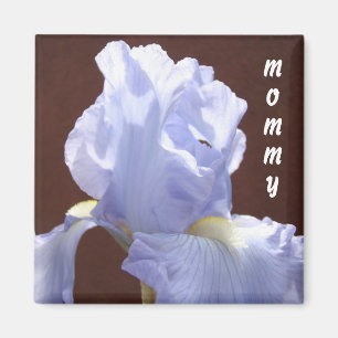 Imanes MOMMY Flor de Iris Azul Brillante Regalo de