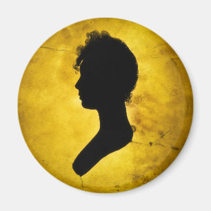 Imanes "Mujer silueta sobre oro"