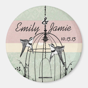 Imanes para boda de jaula de pájaro o personalizad