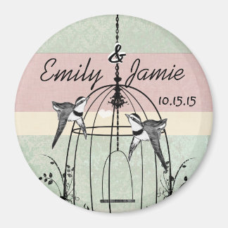 Imanes para boda de jaula de pájaro o personalizad