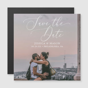 Imanes para guardar la fecha de la boda con foto