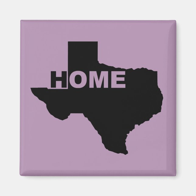 Imanes para nevera de Texas, hogar lejos de hogar (Frente)