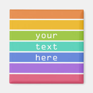 Imanes personalizados de colores arcoiris
