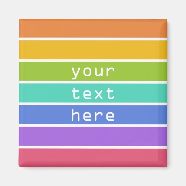 Imanes personalizados de colores arcoiris (Frente)