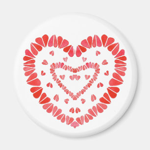 IMANES REDONDOS DE CORAZONES DULCES