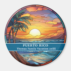 Imanes redondos personalizados de familia Puerto R