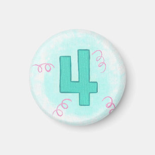 Imanes rosados del cumpleaños de los remolinos de