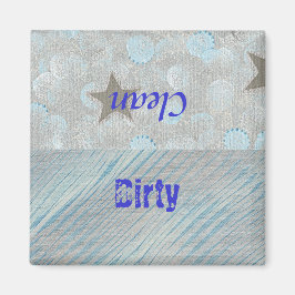 Imanes sucios limpios para lavavajillas - burbujas