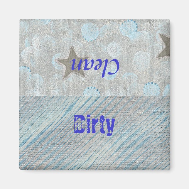 Imanes sucios limpios para lavavajillas - burbujas (Frente)