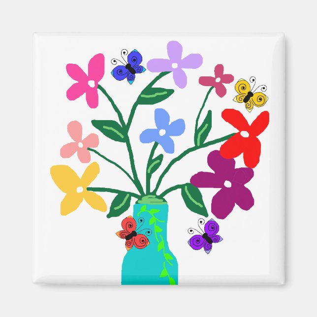 Imanes Vase n Flowers (Frente)