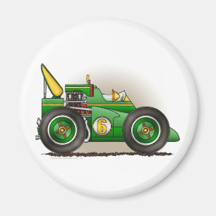 Imanes verdes del coche de carreras de Indy