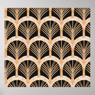 Imitación dorada: arte deco acuarela.