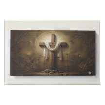 Lienzo rústico de la Cruz Cristiana | Cruz de Jesú