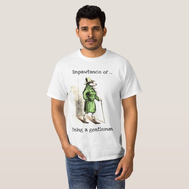 Impawtance de ser una camiseta del caballero (Anverso completo)