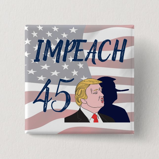 Impeach 45 botón político anti Trump (Anverso)