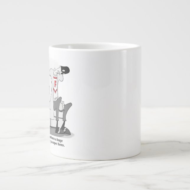 Impedimentos a ser un super héroe - taza del jumbo (Frente)