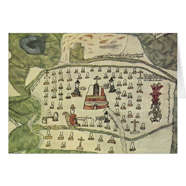 Imperio Azteca de Moctezuma, Mapa Antiguo del Mund (Anverso (Horizontal))