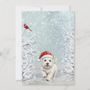 Impetuoso en la nieve Tarjeta de Navidad de Westie