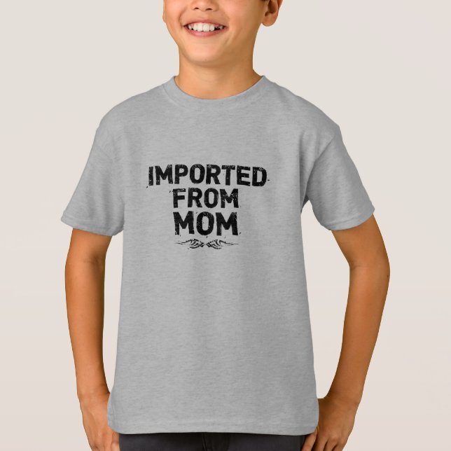 Importado de la mamá (diseño negro) - la camisa (Anverso)
