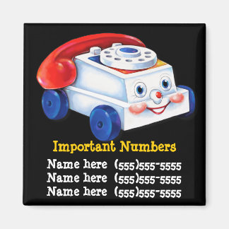 IMPORTANTE imán de números de teléfono
