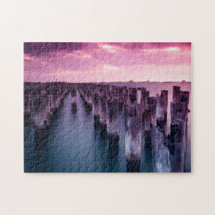 Imposible rompecabezas - Atardecer en el muelle de