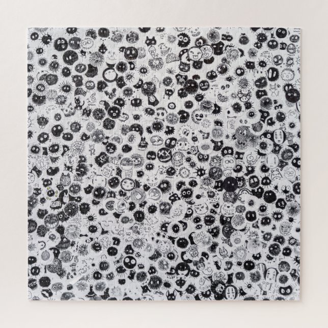 Imposible rompecabezas en blanco y negro para adul (Vertical)