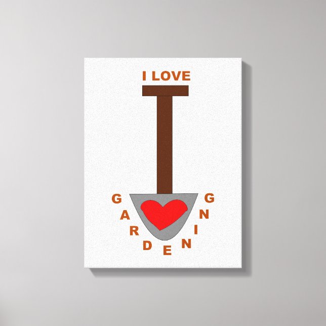 Imprenta de Lienzo de Pala de Jardinería que Amo (Anverso)