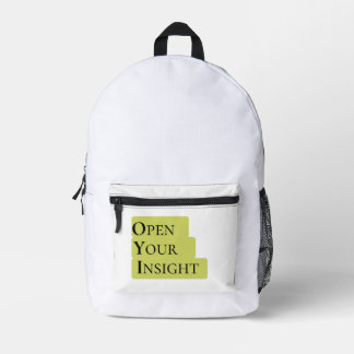 Impresa Abre tu Insight | Mochila trasera de mano inspirac