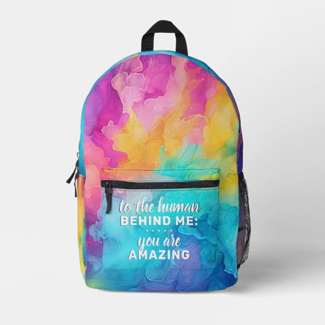 Impresa Al humano detrás de mí mochila Personalizado - Arc (Anverso)