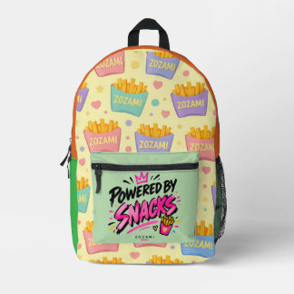Impresa Alimentado por Snacks – Mochila para Amantes de la
