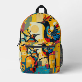 Impresa Aves abstractas Mochila