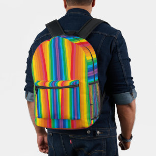 Impresa Barras de lluvia retro por toda la mochila de impr