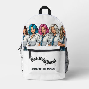 Impresa Blanco de la mochila Dahlia y Demi