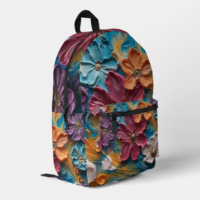 Impresa Blooms singulares - Mochila abstracta (Esquina izquierda trasera)
