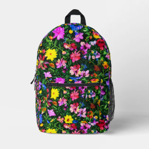 Impresa Caminos en flor: Vibrante mochila floral