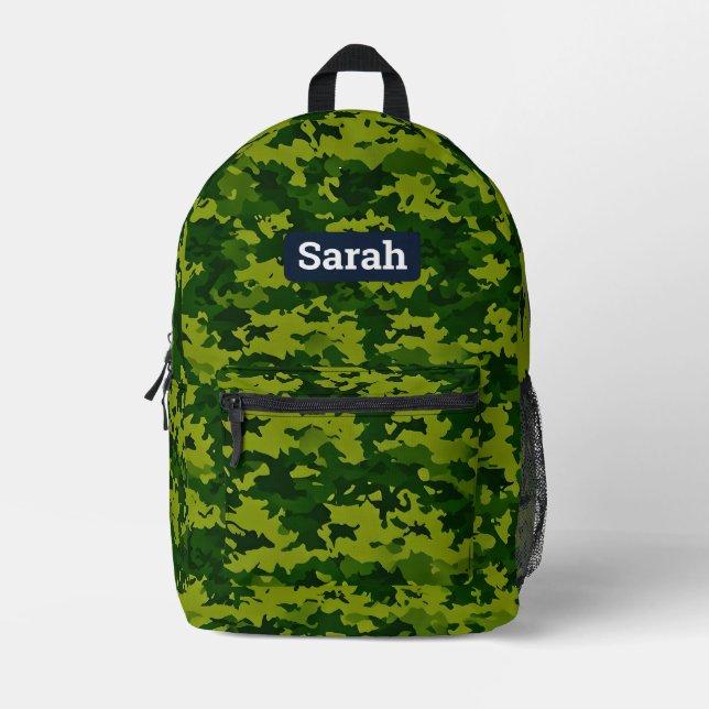 Impresa Camo Camouflage mochila personalizada (Anverso)