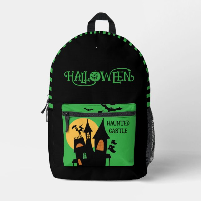 Impresa Castillo Embrujado de Halloween, Mochila con Impre (Anverso)