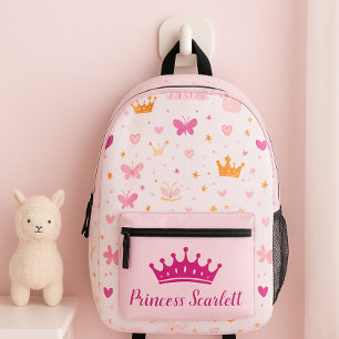 Impresa Chicas adoran mochila de la corona de la princesa 