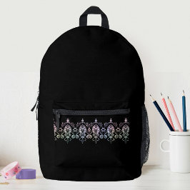 Impresa Chicas Elegantes Destello de Diamantes Mochila Esc