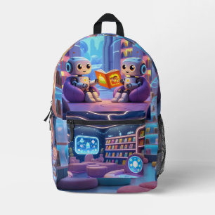 Impresa Club de Lectura Robot - Mochila Cute Futurista par