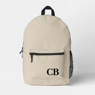Impresa Color de tendencia - Mochila de monograma beige na