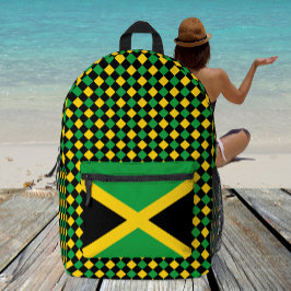 Impresa Colores de la mochila de Jamaica, bandera de Jamai