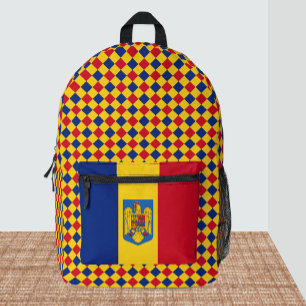 Impresa Colores de la mochila rumana, bandera rumana
