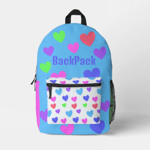 Impresa Corazones brillantes - Mochila portátil personaliz